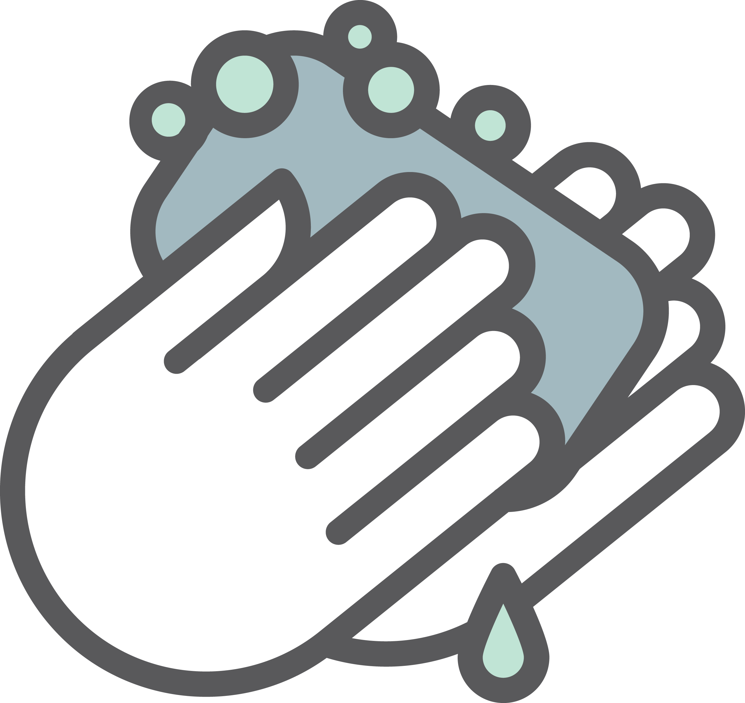 graphic of hands and a soap bar