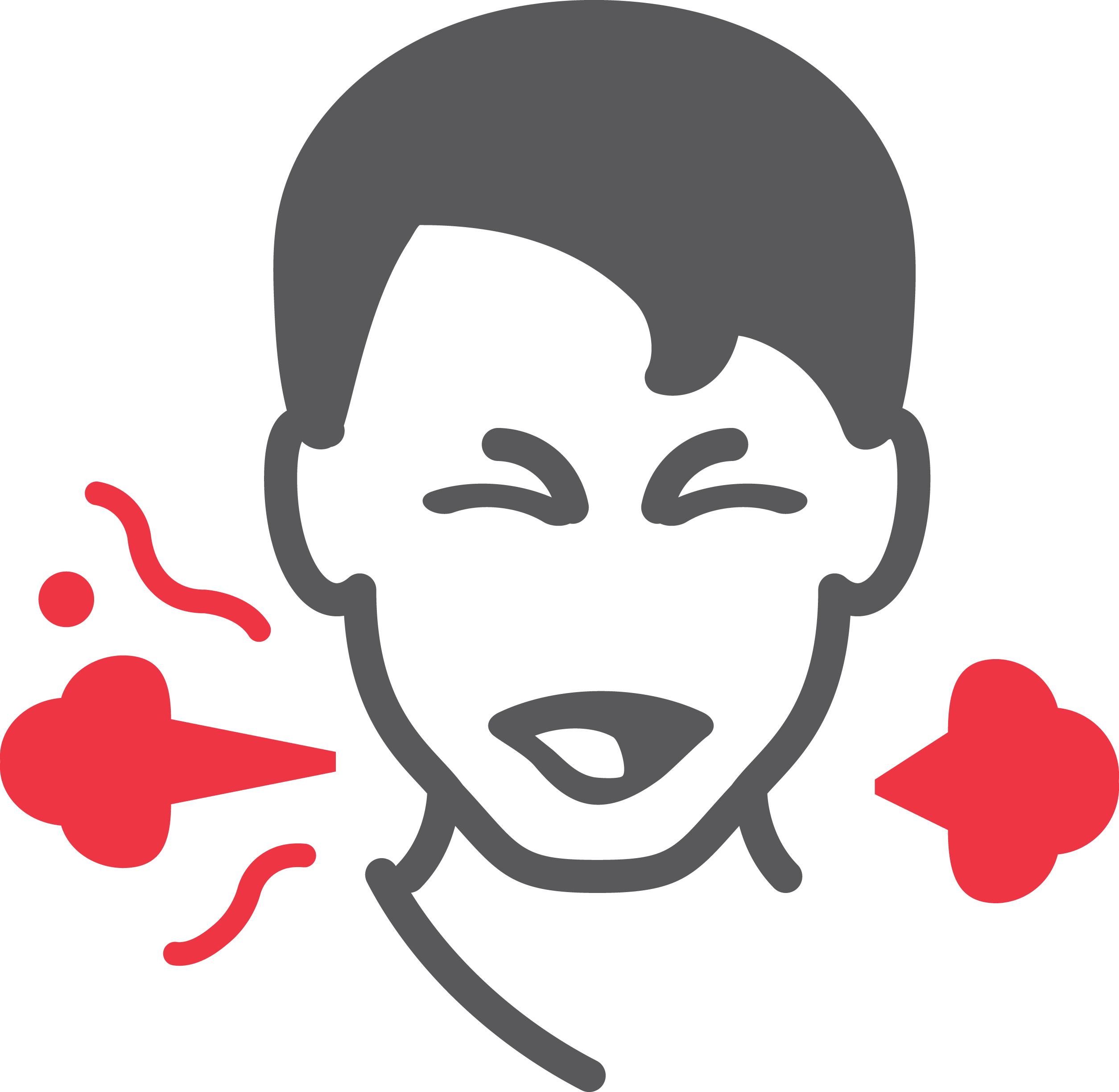 graphic of a person coughing