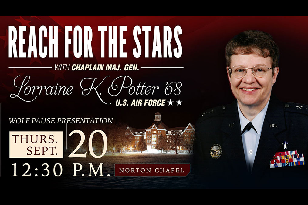 Maj. Gen. Lorraine K. Potter reach for the stars graphic