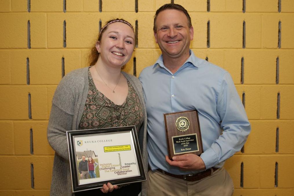 Alayna Murphy '18 nominated Rev. Eric Detar for Work Study Supervisor of the Year. 