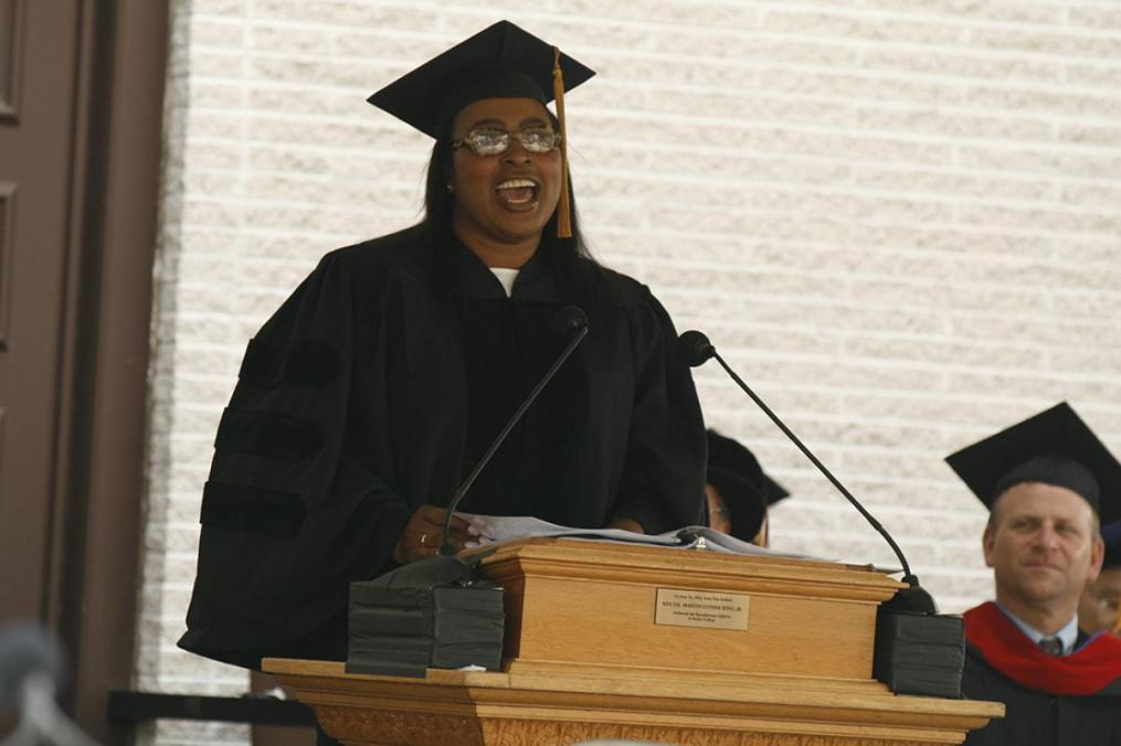 Rochester Mayor Lovely A. Warren delivered the commencement address at the College’s 110th Commencement on Saturday, May 26.