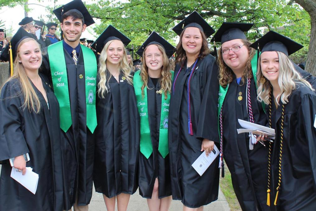 The Student Senate gathers one last time prior to Commencement ceremonies.