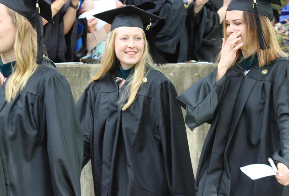 Victoria Grisdale, who earned a master's degree in Occupational Therapy, soaks in the scene.