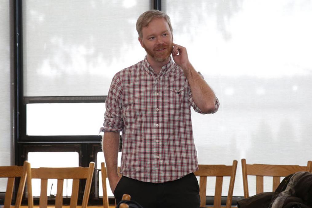 Dr. Andy Robak nominated junior Danielle DeSimone for Student Employee of the Year. Above, Dr. Robak talks briefly on why he nominated Danielle.