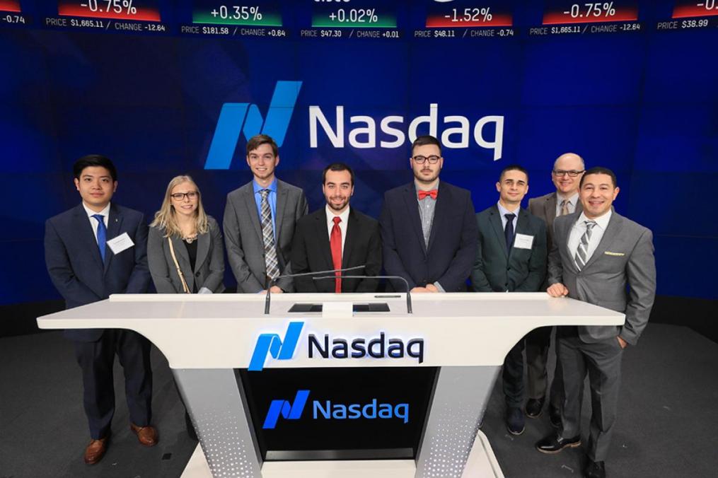opening bell on the NASDAQ Stock Exchange