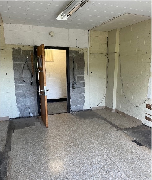 A demolished residence room in Saunders Hall