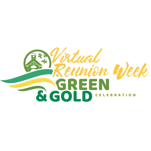green and gold virtual logo